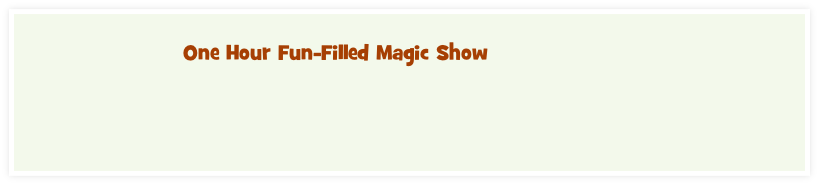 One Hour Fun-Filled Magic Show